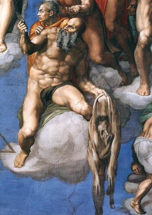 Selbstporträt Michelangelos als Bartholomäus